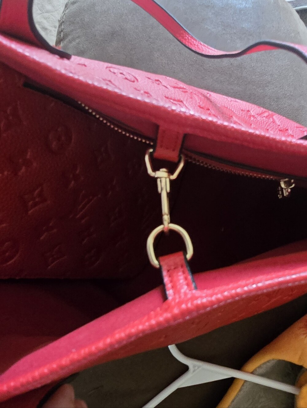 Red Faux Leather Tote Bag No Brand - Picture 8 of 8